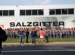 Vorbereitung zum Gruppenfoto